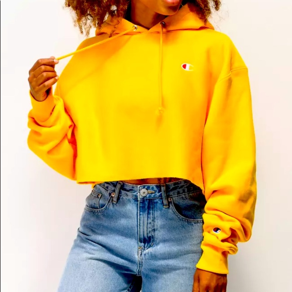 Champion Gold Crop Hoodie